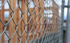 A closeup of a Chain Link Fence in Bloomington IL