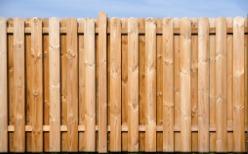 A tall wood Privacy Fence in Bloomington IL