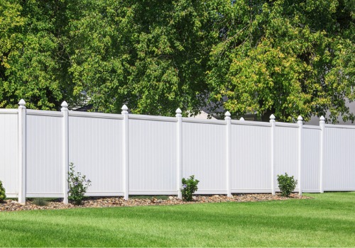 A beautiful, white vinyl fence in Central Illinois, installed by Hohulin Fence